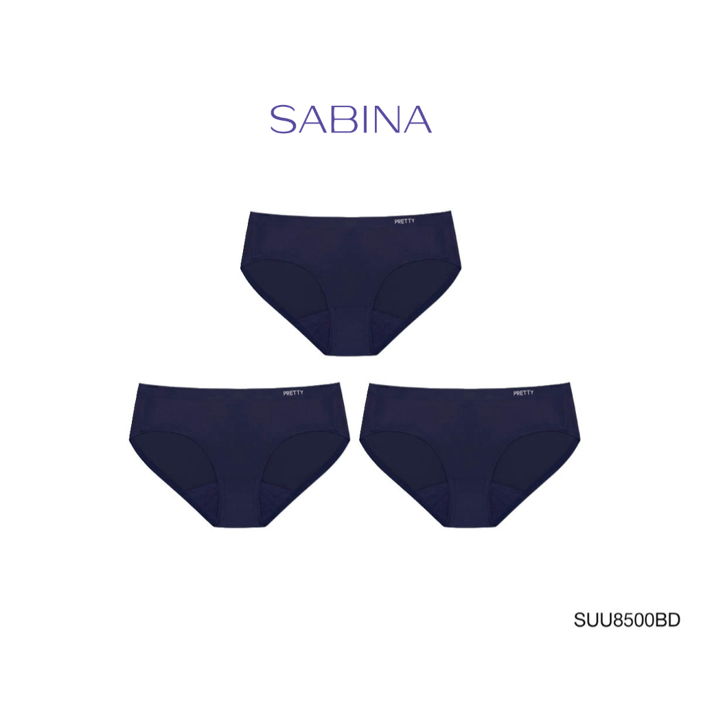 Sabina กางเกงชั้นใน (Set 3 ชิ้น) (ทรง Bikini) รุ่น Panty Seamless รหัส SUU8500BD สีน้ำเงิน