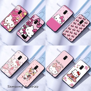 Samsung Galaxy A6 A8 Plus A7 A9 2018 เคสมือถือแบบซิลิโคน สำหรับ Hello Kitty