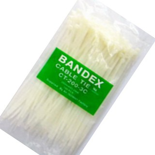 BANDEX เคเบิ้ลไทร์ สายรัด ขาว-ดำ (100ชิ้น)