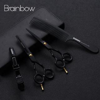 Brainbow 5.5 Professional Black Japan Hair Scissors Cutting Thinning Hairdressing Barber Scissors