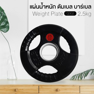 แผ่นน้ำหนัก แผ่นดัมเบล Weight Plate 2.5 KG. รุ่นQ302 ดัมเบล 1 แผ่น Dumbbell