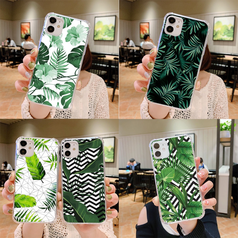 Y-127 รูปแบบใบไม้สีเขียวซิลิโคน TPU สําหรับ Motorola Moto 5G G9 G8 Z2 Play Plus G Power Cover นุ่ม