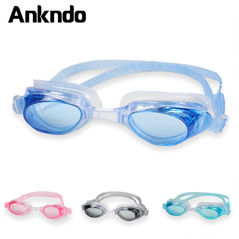 Ankndo แว่นตาว่ายน้ํา กันน้ํา ป้องกันหมอก ป้องกันรังสียูวี ขนาดใหญ่ สําหรับผู้ชาย และผู้หญิง