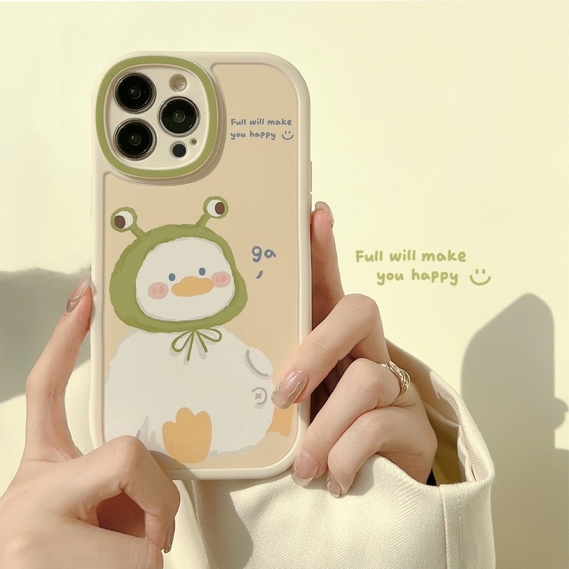 พร้อมส่ง เคสป้องกันโทรศัพท์มือถือ TPU แบบนิ่ม ลายการ์ตูนเป็ด สําหรับ iPhone 11 7Plus 8Plus Xr XS Max 13 12 Pro Max 13promax 12 11