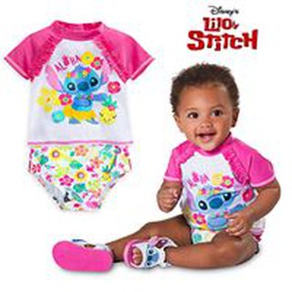 ชุดว่ายน้ำ เด็กผู้หญิง Stitch Swimsuit Set for Baby from Disney USA ของแท้100% นำเข้า จากอเมริกา (18-24 M)