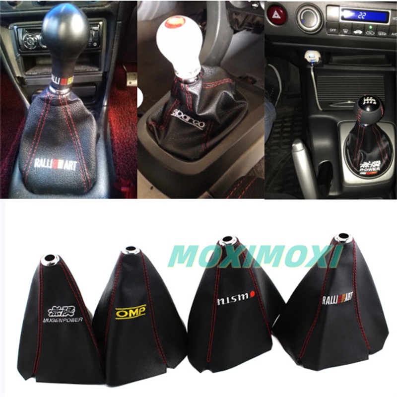 Pvc Shift Lever Knob Boot Cover Shift Knob COLLAR สําหรับ Sparco Mugen Nismo Ralliart Momo Trd STI/Spc