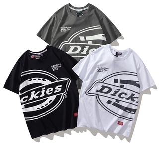 เสื้อยืดผ้าฝ้ายพิมพ์ลายคลาสสิกC7Cp Dickies แฟชั่นเสื้อยืดแขนสั้นผ้าฝ้ายพิมพ์ลายสําหรับ Unisex   SMOKE     ถนน