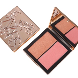 NARS Two-tone Blush Tray Embossed Gold Logo Limited Edition TEMPTED+DEEP THROAT 19gบลัชออน สองสี โลโก้นูน รุ่นลิมิเต็ด เทมพ์เท็ด + คอลึก 19 กรัม