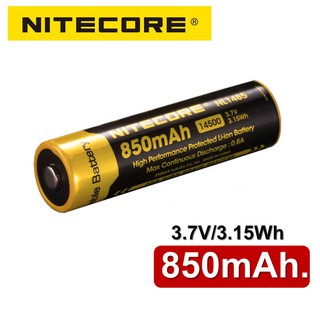 ถ่าน Nitecore 14500 NL1485 แท้ 💯% ถ่านชาร์จ 14500 850mAh 3.7V 3.15Wh