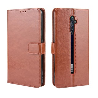 เคสสำ Reno2 F Case Leather Flip Back Cover OPPO Reno2 F 2F Reno2F OPPOReno2F เคสฝาพับ มือถือแล