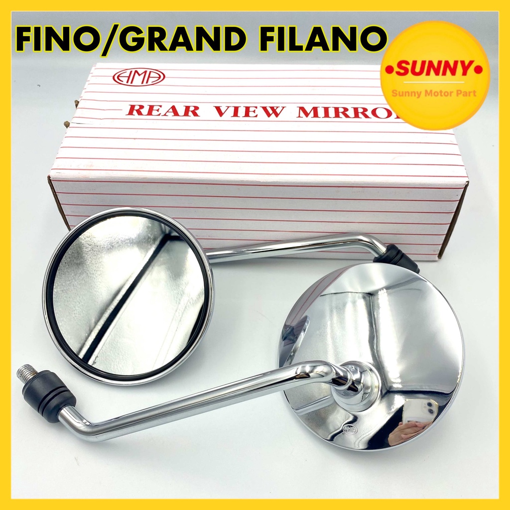 (1010-236-12ZS) กระจก (ขาชุบ) FINO / GRAND FILANO (HMA) อย่างดี แบบแท้ ไม่หลอกตา กระจกข้าง กระจกส่องหลัง เงาสวย