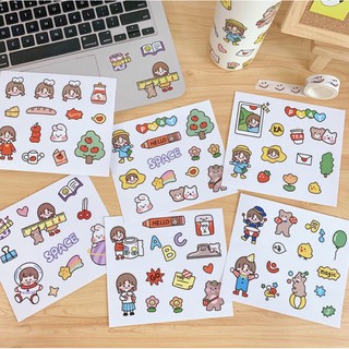 สติ๊กเกอร์ sticker ลายการ์ตูนน่ารัก ชุด5