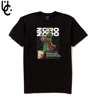 ผ้าฝ้ายแท้เสื้อยืด ผ้าฝ้าย ขนาดใหญ่ พิมพ์ลาย Roronoa zoro series สไตล์วินเทจ เรโทร 30s สําหรับผู้ชาย และผู้หญิงS-4XL