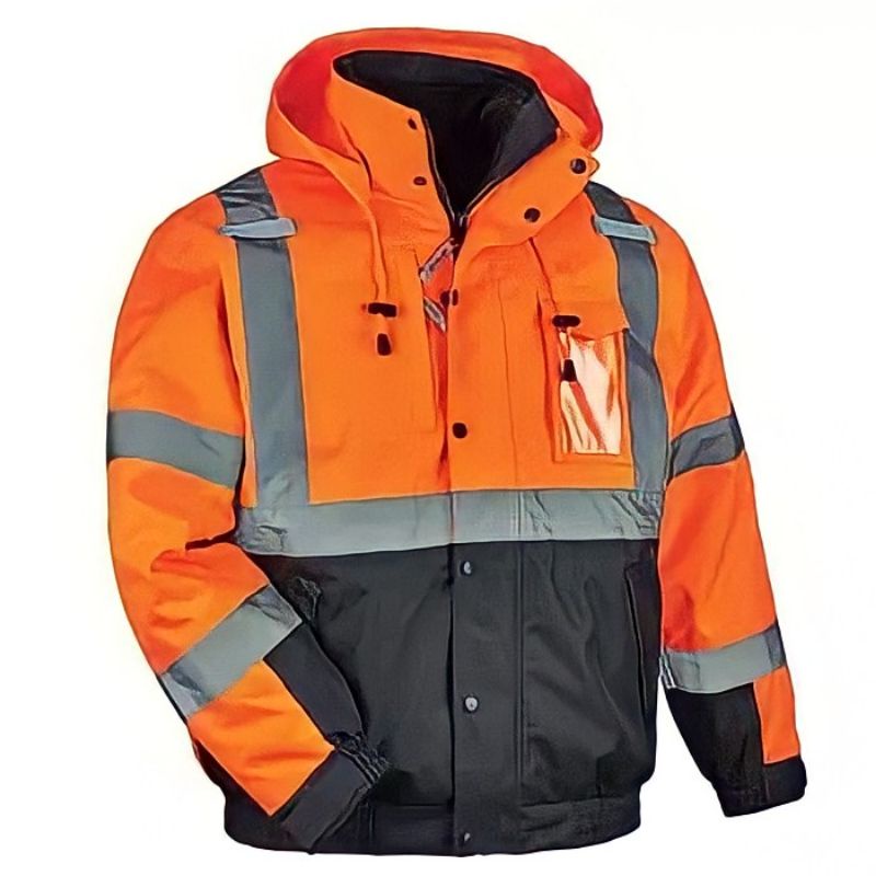 OTRAHUM Hi-Vis เสื้อแจ็คเก็ตการมองเห็นสูง ANSI สะท้อนแสง Scothlite Hifiz กันน้ํา Taslan วัสดุสําหรับการทําเหมืองแร่วิศวกรความปลอดภัย Steward Patwal