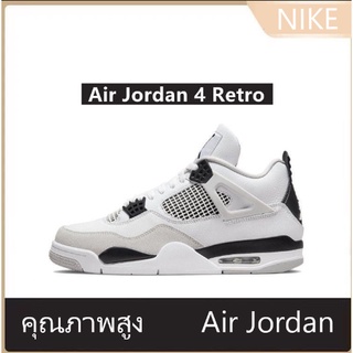 AJ4 รองเท้าบาสเก็ตบอล re-engraved air cushion รองเท้าผ้าใบ air Jordan เกมรองเท้าบาสเก็ตบอลรองเท้าวิ่ง