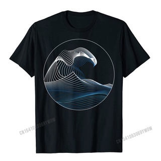 เสื้อยืดลําลอง ผ้าฝ้าย แขนสั้น พิมพ์ลาย Great Wave Of Music Hokusai Off Kanagawa สไตล์ญี่ปุ่น ฮาราจูกุ สําหรับผู้ชาย