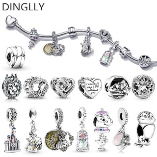 Dinglly ลูกปัด รูปกรงสิงโต และดอกกุหลาบ สีทอง สําหรับทําเครื่องประดับ Diy