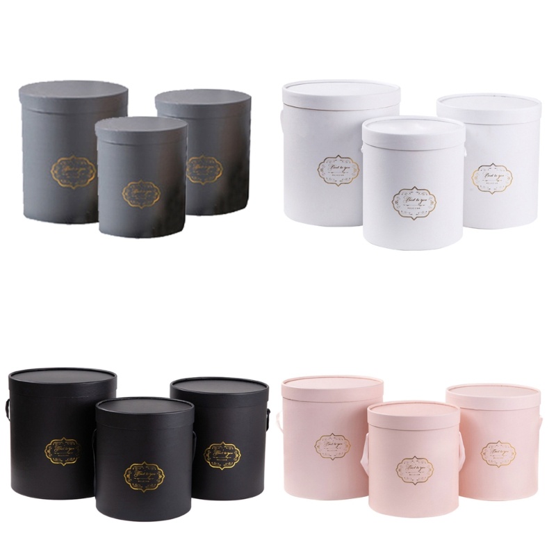 Flov4 กล่องดอกไม้ขนาดเล็กกลางขนาดใหญ่ 3 ชิ้นชุดดอกไม้งานแต่งงาน Centerpiece ตกแต่งบ้าน