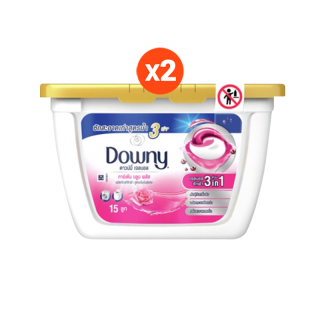 [แพคสุดคุ้ม] Downy ดาวน์นี่ เจลบอลซักผ้า ผลิตภัณฑ์ซักผ้า กลิ่นการ์เด้นบลูม 15 ลูก x2 กล่อง Laundry Pods Gelball