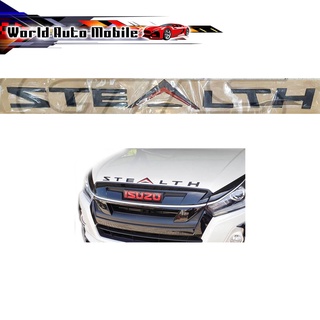 โลโก้ STEALTH ติดฝากระโปรงหน้า LOGO STEALTH สีดำด้าน 1ชิ้น isuzu d-max มีบริการเก็บเงินปลายทาง