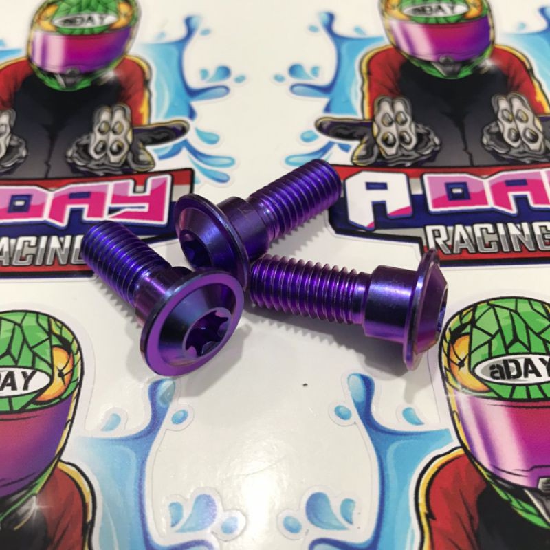 น็อตไทเทเนียมแท้ M8x23 น็อตจานเบรค