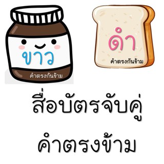 สื่อบัตรจับคู่คำตรงข้าม