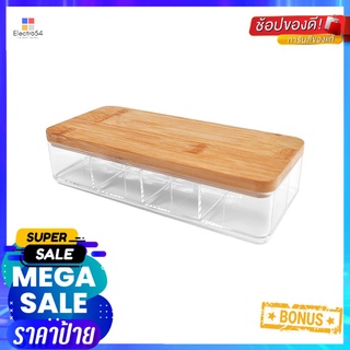 กล่องใสฝาไม้ STACKO MOKU BB01028 9.2x21.2x5.1 ซม.CLEAR BOX WITH WOODEN LID STACKO MOKU BB01028 9.2X21.2X5.1CM