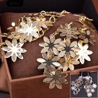 Kiel ล้อแม็กนิเทล Vintage Multi-Layer Snowflakes Dangle Hook เครื่องประดับอัญมณี