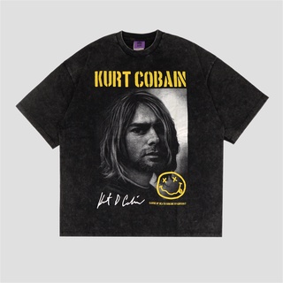 เสื้อยืด โอเวอร์ไซซ์ พิมพ์ลาย Kurt Cobain