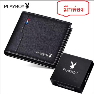 PLAYBOY-PINJIE กระเป๋าสตางค์ผู้ชาย กระเป๋าสตางค์เพลย์บอยพร้อมกล่อง (1ใบ)