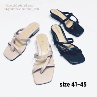 แบบใหม่..พร้อมส่ง  41-45 รองเท้าลำลอง ส้น 1 นิ้ว