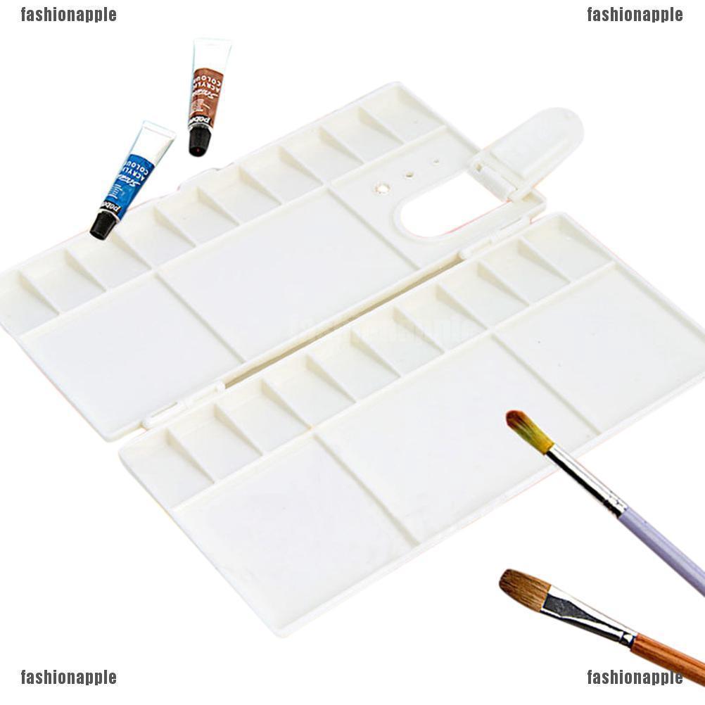 ถาดสีน้ํา พลาสติก สีขาว ถาดศิลปิน จานสี 33