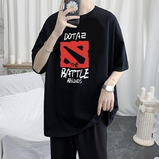 เสื้อยืดลําลอง ผ้าฝ้าย แขนสั้น พิมพ์ลาย Dota2 หลากสี แฟชั่นฤดูร้อน สําหรับผู้ชาย และผู้หญิงSize S-5XL