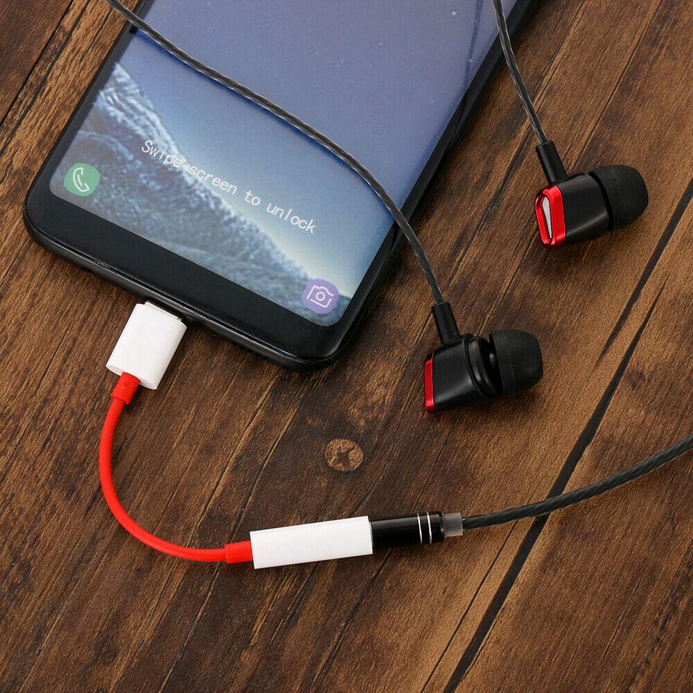 Oneplus 6 T USB-C Audio สายเคเบิ้ลเชื่อมต่อหูฟังสายเคเบิ้ล Type-C to 3.5 มม.