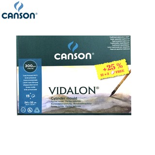 Canson(แคนสัน) สมุดสีน้ำวิดาลอน หนา300g ขนาด24x32cm. ผิวกึ่งหยาบ #400 058 558