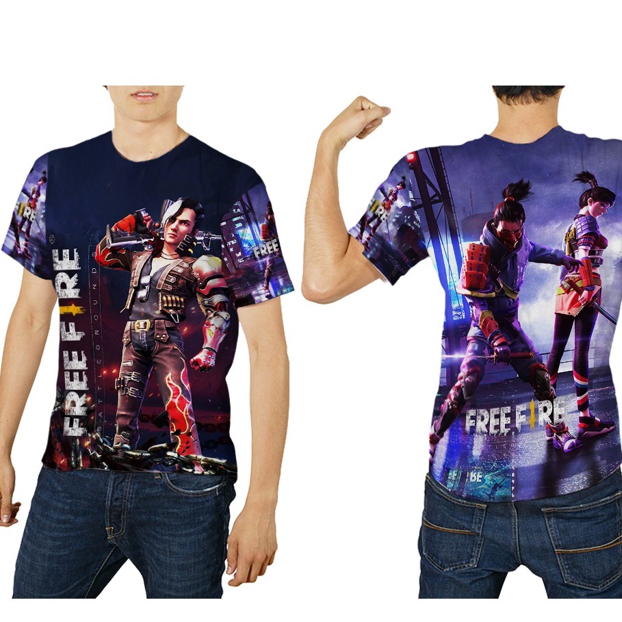 HAYATO FREEFIRE ใหม่ Fullprint เสื้อยืดผู้ชาย