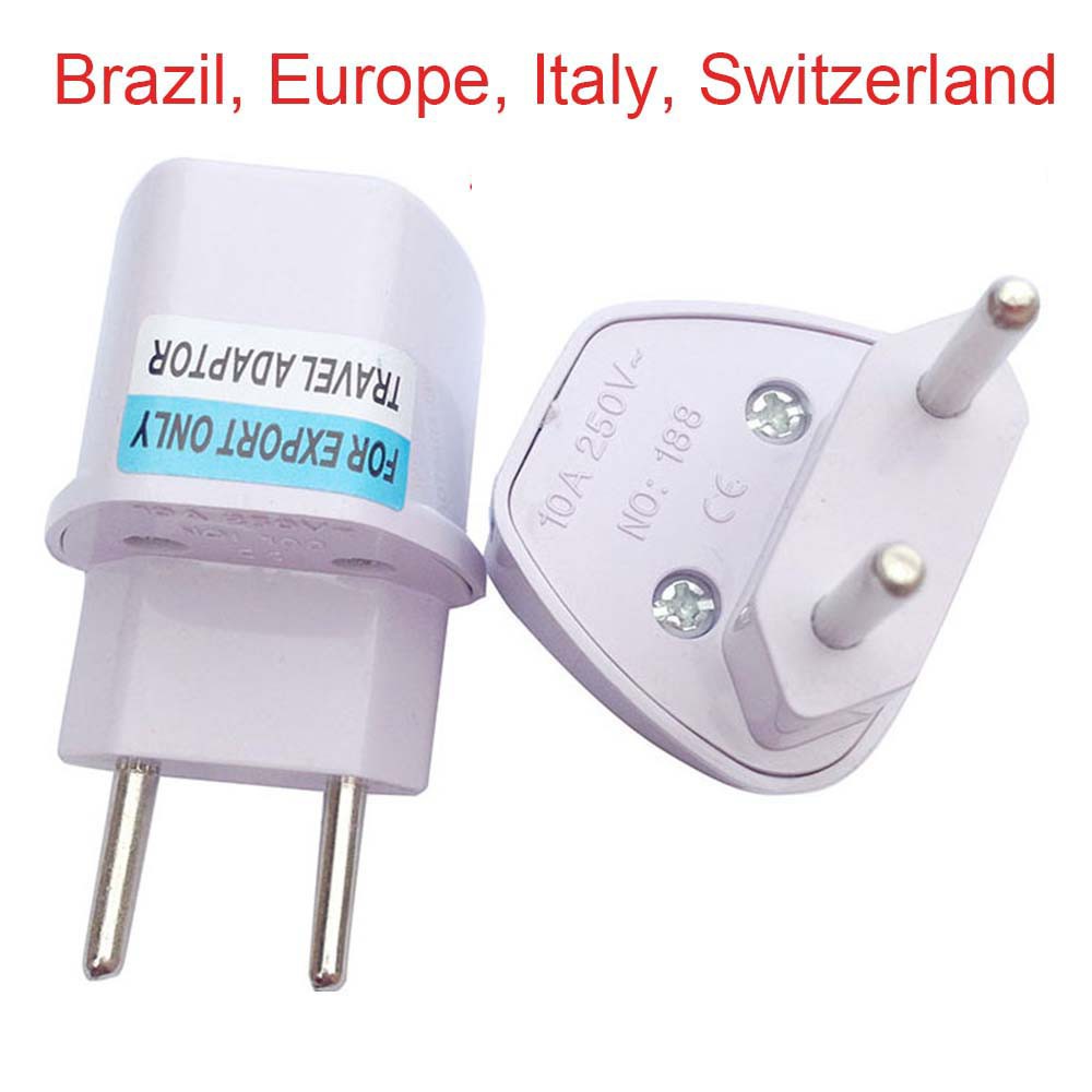 ตัวแปลงปลั๊กไฟสําหรับเดินทางสากล Adaptor TO EU ITALY SWITZERLAND europe Adaptors/ไฟฟ้า