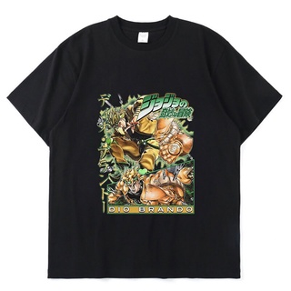 T-Shirtเสื้อยืด พิมพ์ลายกราฟิกการ์ตูนอนิเมะ Jojo Bizarre Adventure แฟชั่นฤดูร้อน สไตล์ญี่ปุ่น สําหรับผู้ชาย และผู้หญิง B