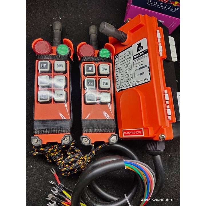 รีโมทเครน Telecrane F21-E1  2รีโมท 380VAC สต๊อกไทย มีประกัน สินค้าเกรดอุตสาหกรรมสำหรับเครนโรงงานเท่านั้น