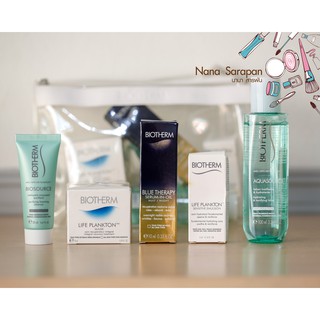 Biotherm Gift Set 5ชิ้น  (ฺLife Plankton emulsion+mask / Aquasource Toner/ Biosource Foam/ Blue Therapy Serum) มีกระเป๋า