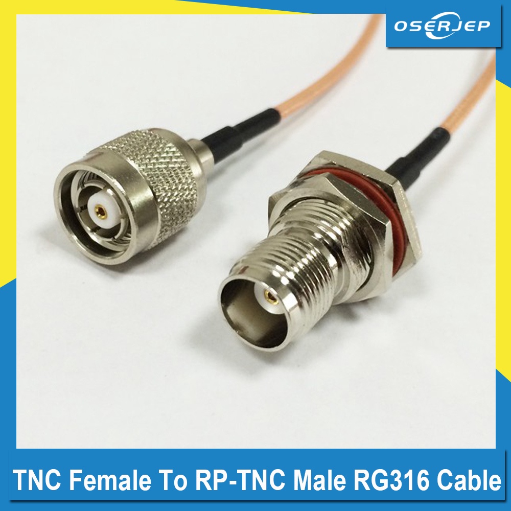 ใหม่ TNC หญิง glothead สวิทช์ RP-TC ชายปลั๊กหญิง pin จัมเปอร์สาย RG316 15 ซม. 6 "สําหรับ WIFI