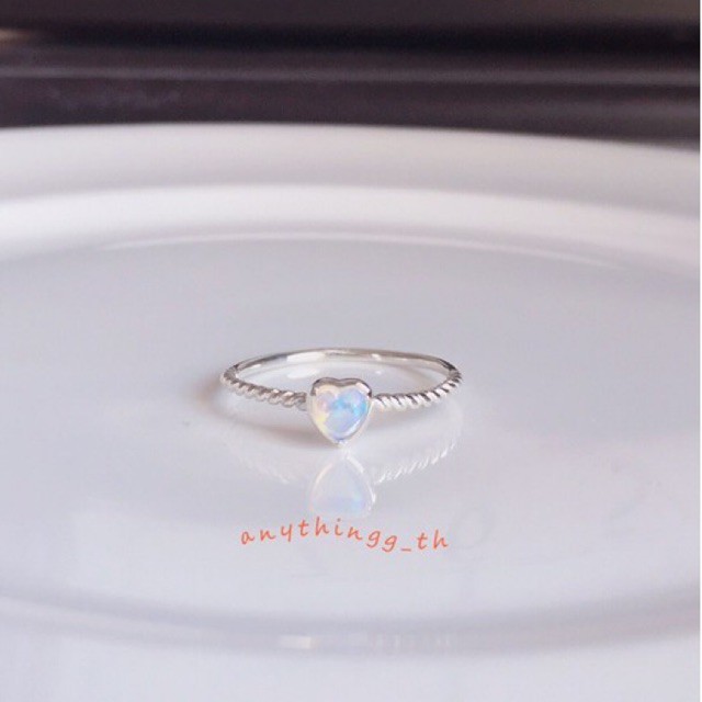 anythingg_th| แหวนโอปอลแท้ ตัวเรือนเงินแท้925 ดีไซน์ทรงหัวใจน่ารักมากกก