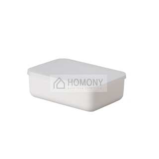 [2.15 Sale ] HOMONY กล่องเก็บของพร้อมฝาสีขาว (OR1) กล่องพลาสติก สไตล์ญี่ปุ่น กล่องเก็บของอเนกประสงค์ ที่ใส่ของ