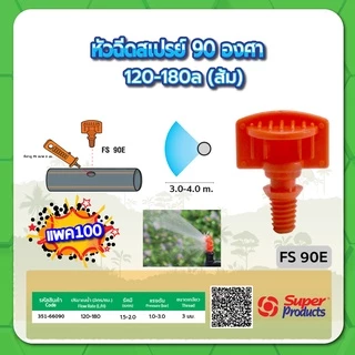 หัวฉีดสเปรย์ หัวฉีดสเปรย์พร้อมฝา PVC 1/2" หัวพ่นสเปรย์ ขนาด 90 องศา , 180 องศา , 360 องศา
