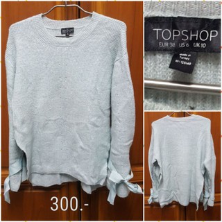 เสื้อไหมพรมแขนยาวมือสอง หวานๆ Topshop ไซส์ 10 uk