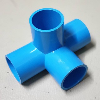 ข้อต่อ 4 ทาง ฉาก 1นิ้ว สี่ทาง สี่ทางฉาก สี่ทางยื่น 3ตา 4ทาง  ข้อต่อพีวีซี PVC 4ทางตั้งฉาก