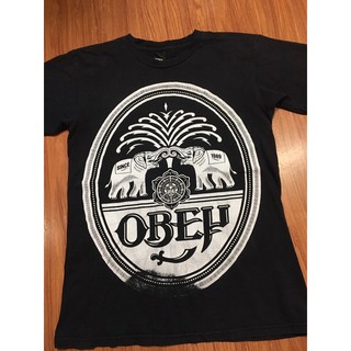 เสื้อยืดผ้าฝ้ายพิมพ์ลายแฟชั่นเสื้อ OBEY Size S มือ2