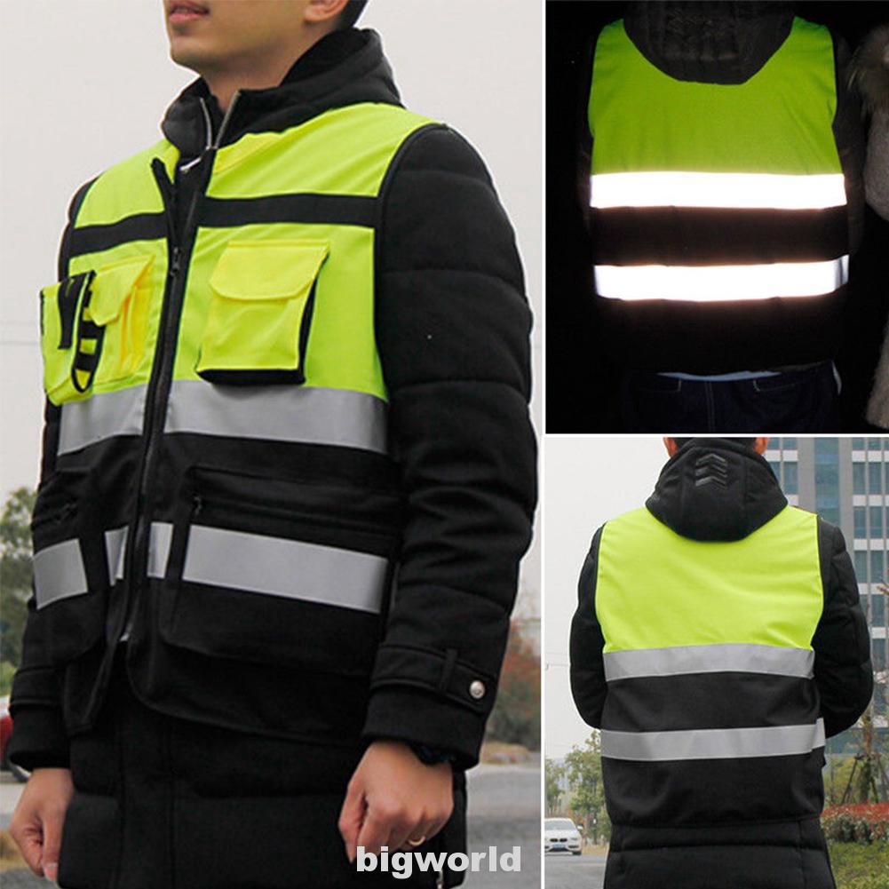 Outdoor Sports Vest High Visibility Security Gear Stripes Jacket