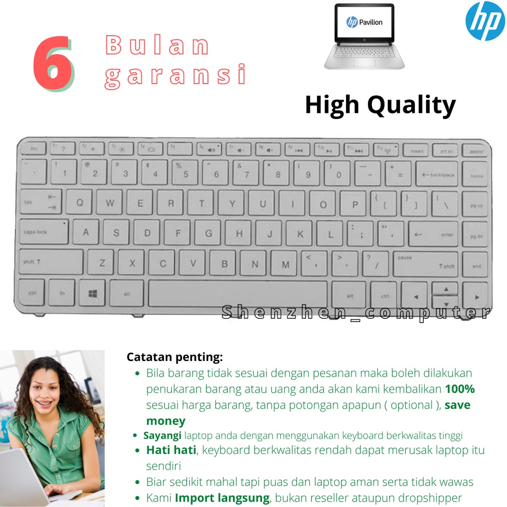 HP Pavilion 14-r017TX 14-r201TX 14-r203TU 14-r202TX 14-r019TU 14-r018TU 14-r109TU 14-r110TU คีย์บอร์