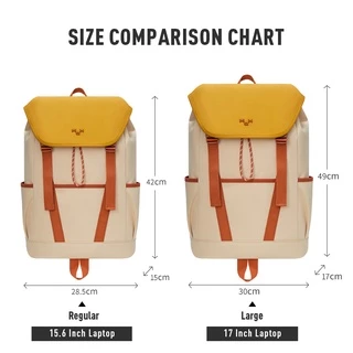 MaH 2418 Young Tour กระเป๋าเป้สะพายหลัง สีตัดกัน สไตล์คลาสสิก 15.6 นิ้ว 17 นิ้ว